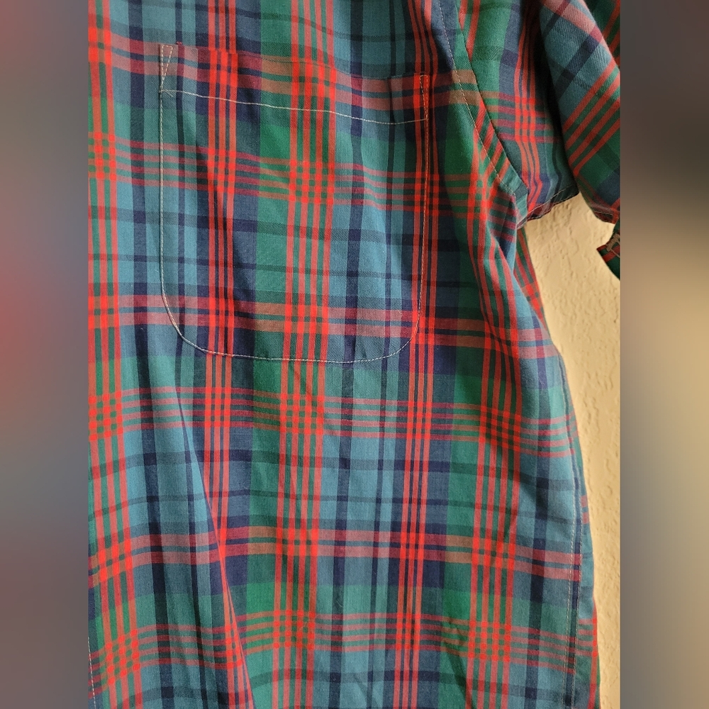 Vintage Basic Options Plaid Single-Needle Tailori… - image 5